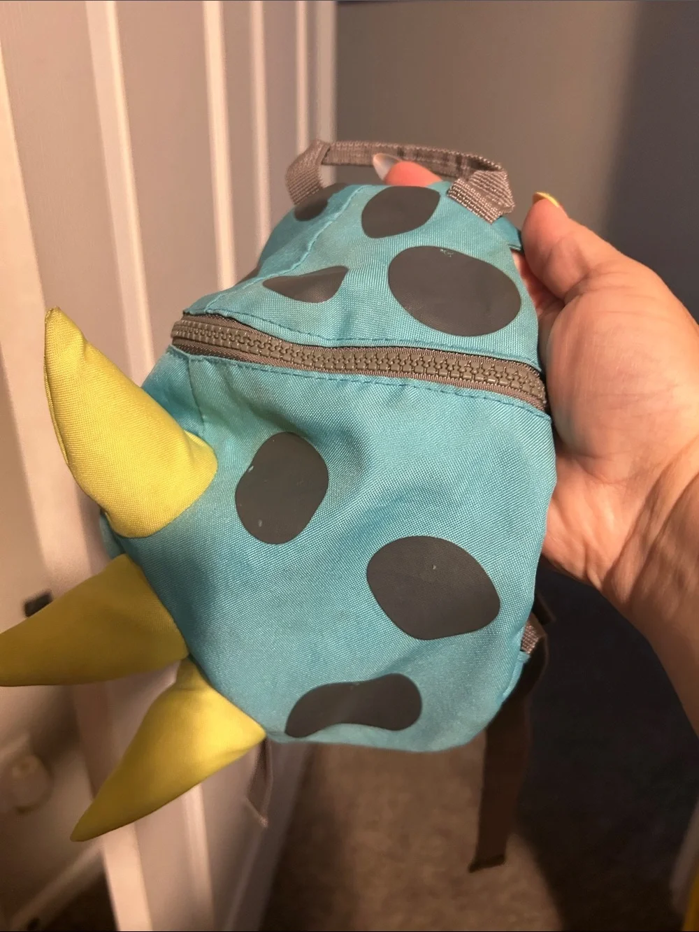 Dino Spike Backpack little kid - Teal & Yellow